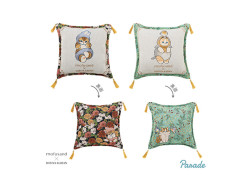 ｍｏｆｕｓａｎｄ×ＨＩＢＩＹＡ-ＫＡＤＡＮ　ゴブラン織りクッション〜冬〜