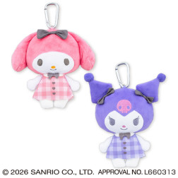 マイメロディ♡クロミ　チェックワンピがま口ポーチ