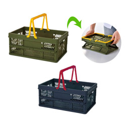 ハンドル付き折りたたみコンテナボックス（２７０８１７１）