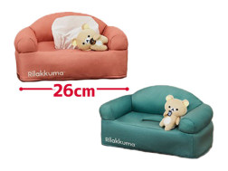 リラックマ　ＢＡＳＩＣ　ＲＩＬＡＫＫＵＭＡ　くつろぎソファ型ティッシュＢＯＸカバー
