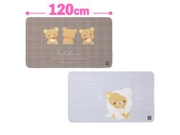 リラックマ　Ｒｉｌａｋｋｕｍａ　Ｓｔｙｌｅ　ワッペン風タグ付きもこもこブランケット