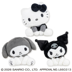サンリオキャラクターズ　モノクロおすわりドールＢＩＧタイプ１