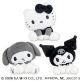 サンリオキャラクターズ　モノクロおすわりドールＢＩＧタイプ１