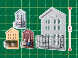 ハウス型インテリア　壁掛けラック