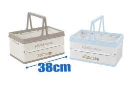 リラックマ　ＮＥＷ　ＢＡＳＩＣ　ＲＩＬＡＫＫＵＭＡ　折りたたみバスケット