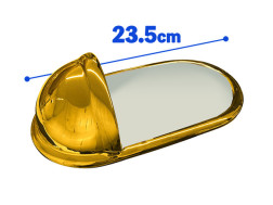 黄金に輝く！便器の形のカレー皿