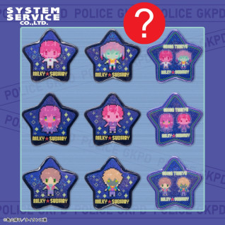 銀河特急　ミルキー☆サブウェイ　星形ドットアート缶バッジ　