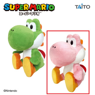 スーパーマリオ　特大サイズぬいぐるみ　おすわりヨッシー　Ｂ