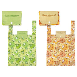 キティ折り畳みエコバッグ　ほうじ茶＆抹茶