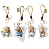 Butter Bear Rubber Keychain