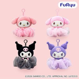 マイメロディ・クロミ くりっぴぃ ぬいぐるみ～シュシュ付き