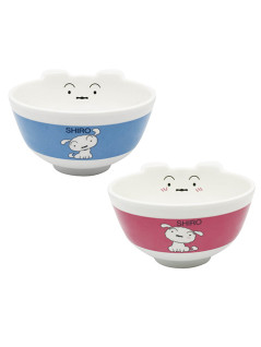 クレヨンしんちゃん　シロのペア茶碗
