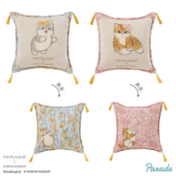 ｍｏｆｕｓａｎｄ×日比谷花壇　ゴブラン織りクッション〜春〜