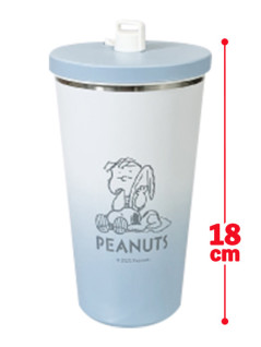 スヌーピーストロー付きステンレスタンブラー（５５０ｍｌ）　Ｆ