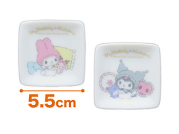 マイメロ×クロミプチ角小皿