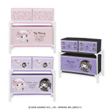 マイメロディ♡クロミ　月夜のメロクロ３ボックス付き収納ケース