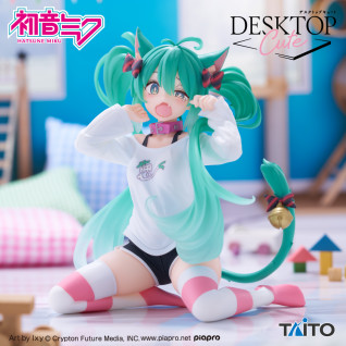 初音ミク　Ｄｅｓｋｔｏｐ　Ｃｕｔｅ　フィギュア　～猫耳Ｔシャツｖｅｒ．～
