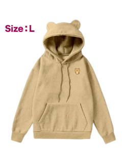 りるくまみみつきパーカー　Ｃ