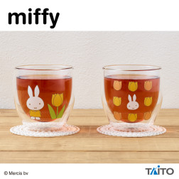 ミッフィー　ダブルウォールグラス　チューリップ