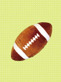 ラグビーボールｂｉｇクッション を投入いたしました Claw Machine Game Toreba