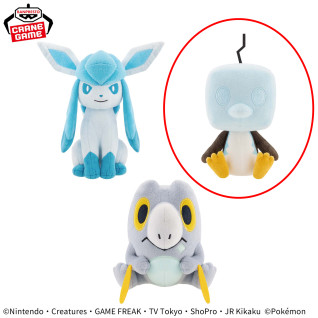 ポケットモンスター　ぬいぐるみ～グレイシア・コオリッポ（アイスフェイス）・セビエ～　Ｂ