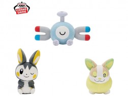 Pokemon - Fluffy Plushy Relaxation Time -Magnemite, Emolga, Yamper-