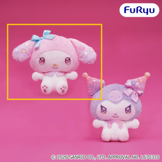 マイメロディ・クロミ　うるうるリボンドールＢＩＧぬいぐるみ　Ａ
