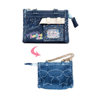 カミオジャパン　平成ファンシーデニム風ポーチ　Ａ