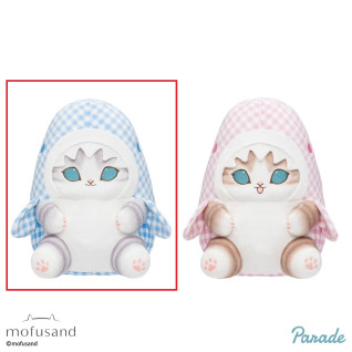 ｍｏｆｕｓａｎｄギンガムチェックサメにゃんＢＩＧぬいぐるみ　Ａ