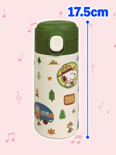 スヌーピー　ワンプッシュステンレス水筒　３００ｍｌ　Ａ