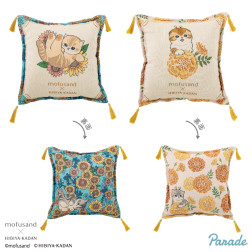 ｍｏｆｕｓａｎｄ×日比谷花壇　ゴブラン織りクッションＳｕｍｍｅｒ