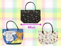 リラックマ　リラックマスタイル　レザー風トートバッグ