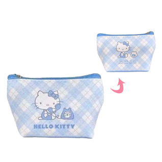 Hello Kitty 水藍色三角收納包 A