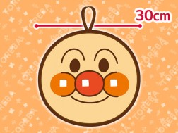 アンパンマン顔型ループ付きハンドタオル【２０２３】