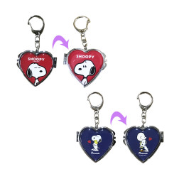 スヌーピーハートミラーキーホルダー