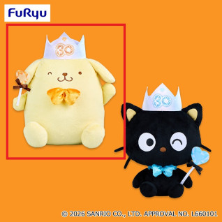 三丽鸥明星角色 30周年纪念大玩偶~布丁狗・巧克猫~ A