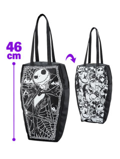 Ｔｉｍ　Ｂｕｒｔｏｎ'ｓ　Ｔｈｅ　Ｎｉｇｈｔｍａｒｅ　Ｂｅｆｏｒｅ　Ｃｈｒｉｓｔｍａｓ　プラチナムザッカ棺桶トートバッグ