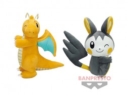 ポケットモンスター　もふぐっと　ほぺぴたぬいぐるみ～カイリュー・エモンガ～
