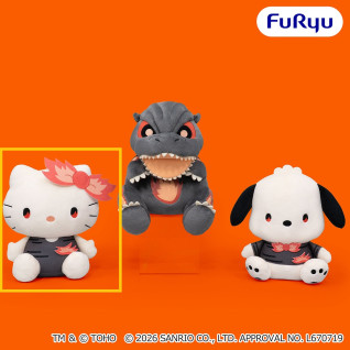 ゴジラ・サンリオキャラクターズ　ＢＩＧぬいぐるみ　Ａ