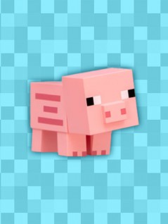 マインクラフト ミニフィギュア ｃ ブタ オンラインクレーンゲーム トレバ