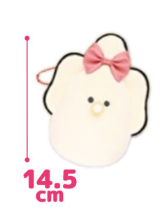 つぶらな瞳のなまがき　おめかし　ぬいぐるみがまぐち　Ａ．あか